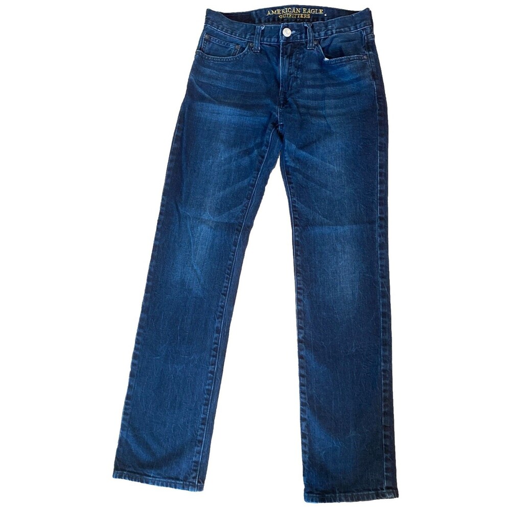 American Eagle Jeans Blue Slim Straight Dark Wash Size 28x32 (inseam 29)